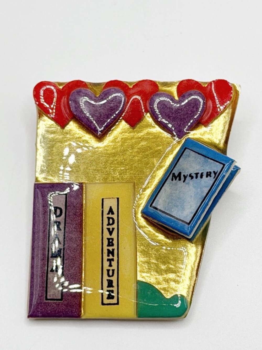 Lucinda Book Pin Mystery, Drama, Adventure Hearts